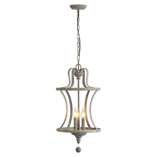 3-Light French Country Hamptons Industrial Pendant Lighting With Adjustable Hanging Length