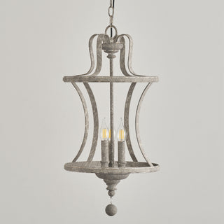 3-Light French Country Hamptons Industrial Pendant Lighting With Adjustable Hanging Length