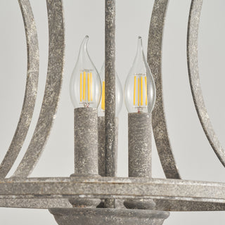 3-Light French Country Hamptons Industrial Pendant Lighting With Adjustable Hanging Length
