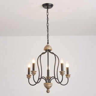 5-Light Classic Chandelier with French Country Candles