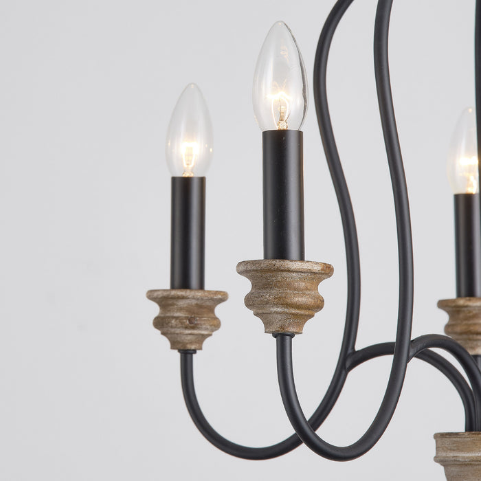 5-Light Classic Chandelier with French Country Candles