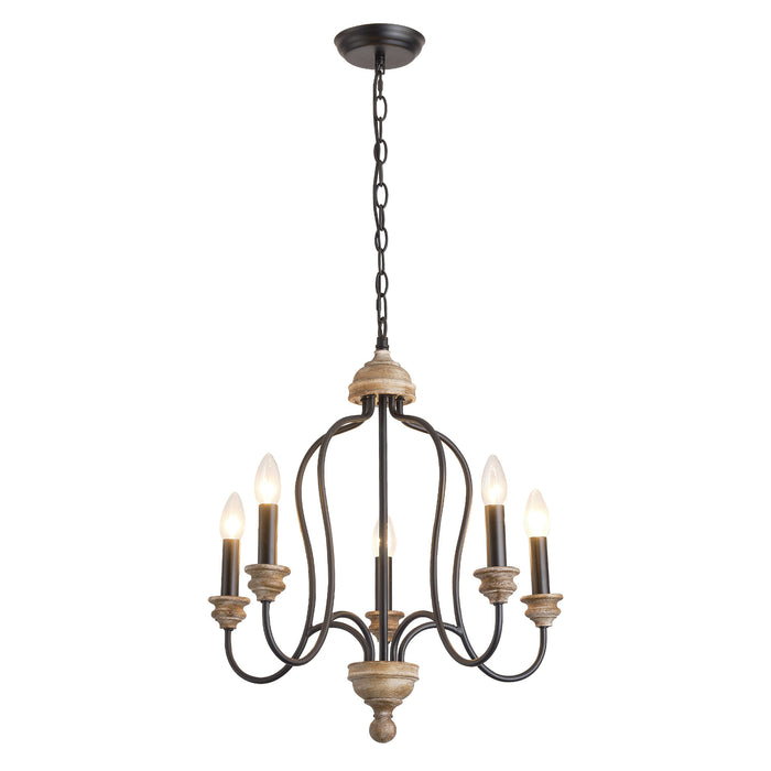 5-Light Classic Chandelier with French Country Candles