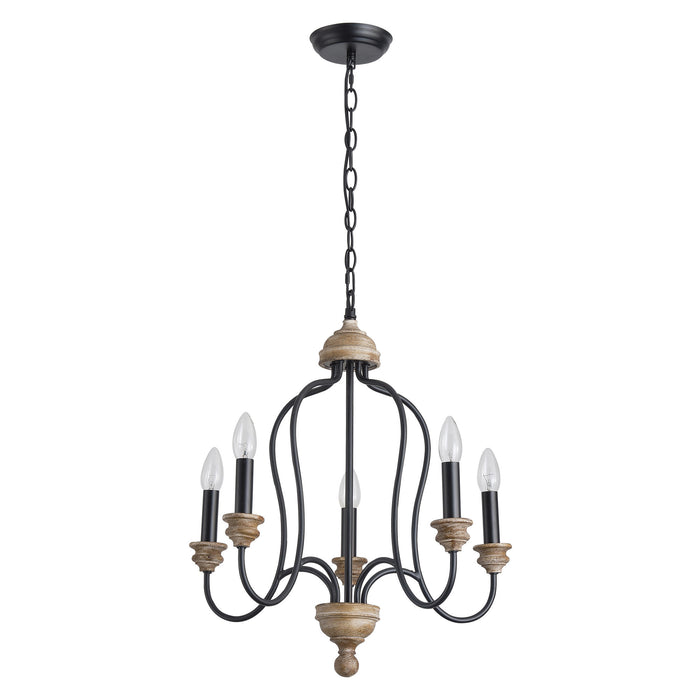 5-Light Classic Chandelier with French Country Candles