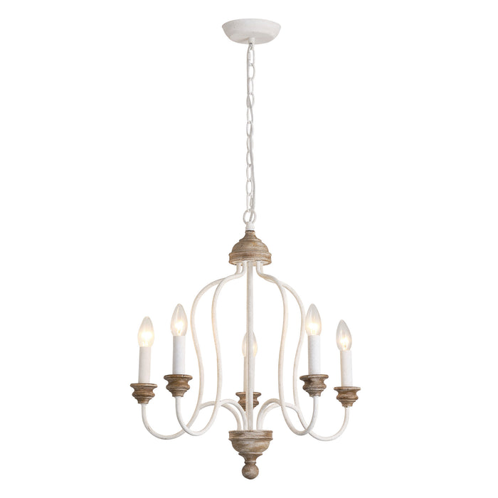 5-Light Classic Chandelier with French Country Candles