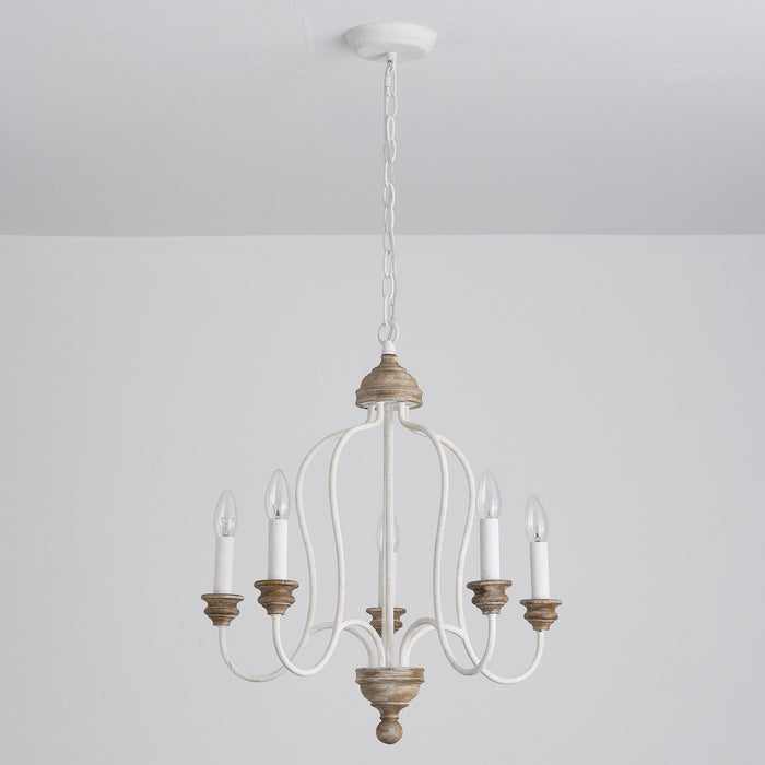 5-Light Classic Chandelier with French Country Candles