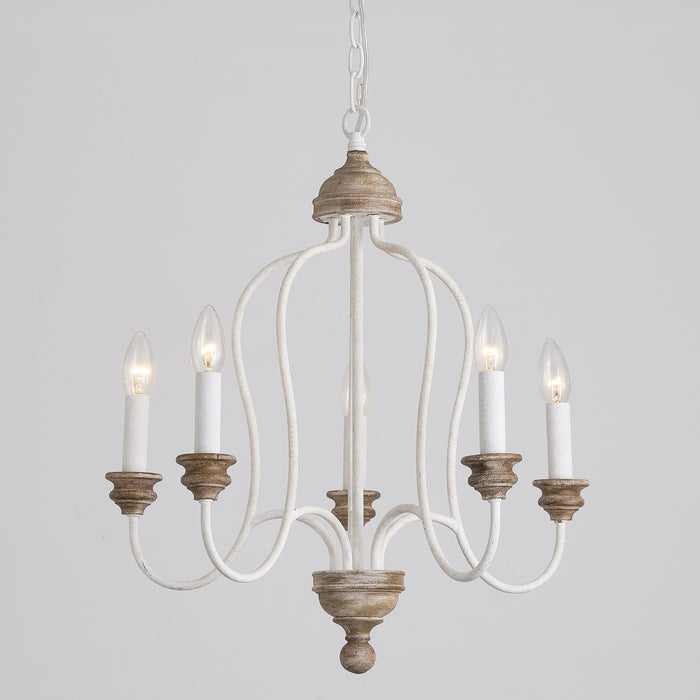 5-Light Classic Chandelier with French Country Candles