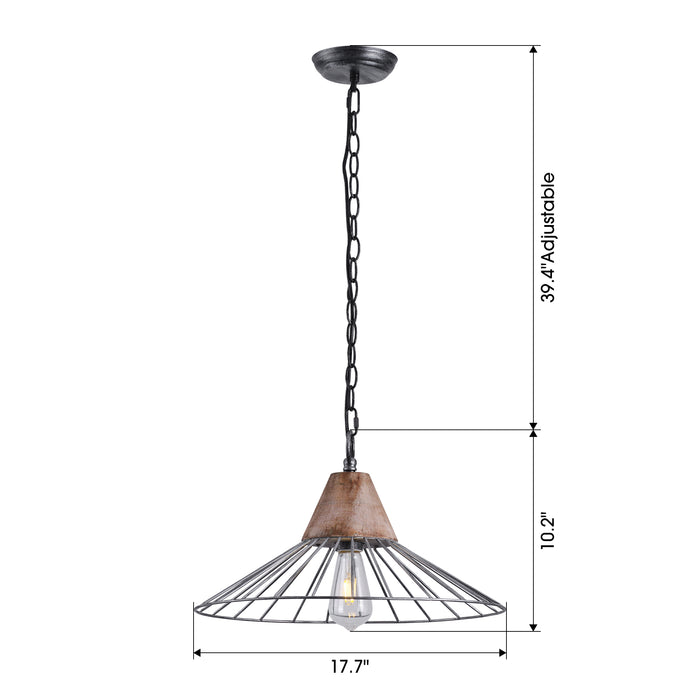 1-light Urban Wash Industrial Pendant Lighting