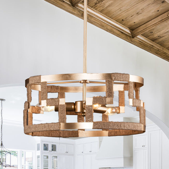 3-Light Golden Modern Pendant Lighting