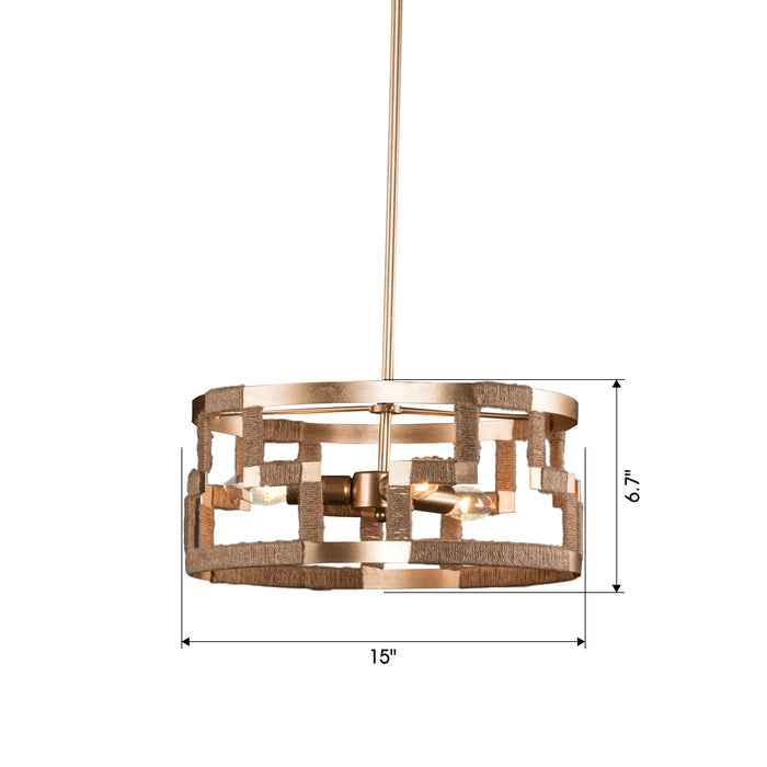 3-Light Golden Modern Pendant Lighting