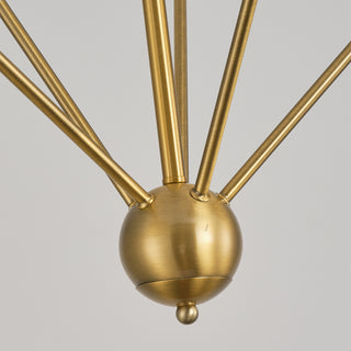 5-Light Hamptons Modern Golden Island Chandelier With Adjustable Hanging Length for Dining Area