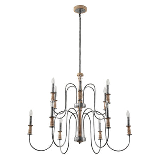 9-Light / 12-Light French Farmhouse Vintage Chandelier in Living Room, Dining Room