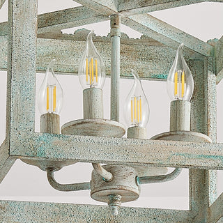 16" Rustic 4-Light Semi-Flush Lighting