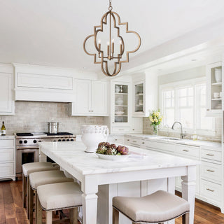 4-Light Traditional Hamptons S / L Size Chandelier with Adjustable Hanging Length