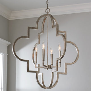 4-Light Traditional Hamptons S / L Size Chandelier with Adjustable Hanging Length