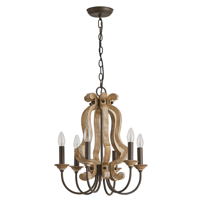 6-Light Rustic Chandelier Pendant Lighting