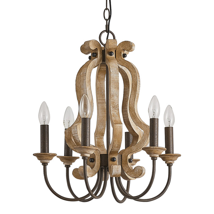 6-Light Rustic Chandelier Pendant Lighting