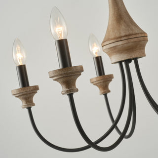 5-Light French Country Vintage Pendant Light Fixtures for Kitchen Island Dining Room With Adjustable Length Chain