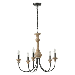 5-Light French Country Vintage Pendant Light Fixtures for Kitchen Island Dining Room With Adjustable Length Chain