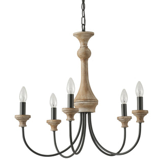 5-Light French Country Vintage Pendant Light Fixtures for Kitchen Island Dining Room With Adjustable Length Chain
