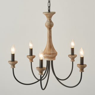 5-Light French Country Vintage Pendant Light Fixtures for Kitchen Island Dining Room With Adjustable Length Chain