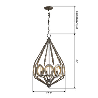 4-Light Hamptons Farmhouse Pendant Lighting