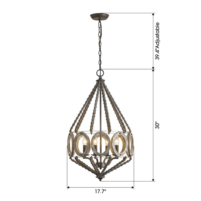 4-Light Farmhouse Pendant Lighting