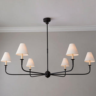 4-Light / 6-Light Hamptons Modern Chandelier Ceiling Light with Adjustable Hanging Length