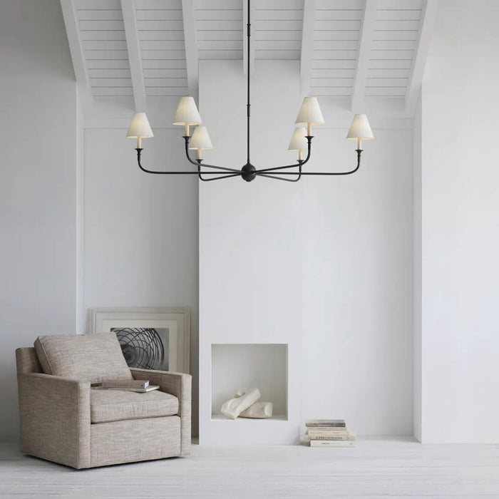 4-Light / 6-Light Vintage Modern Chandelier Ceiling Light with Adjustable Hanging Length