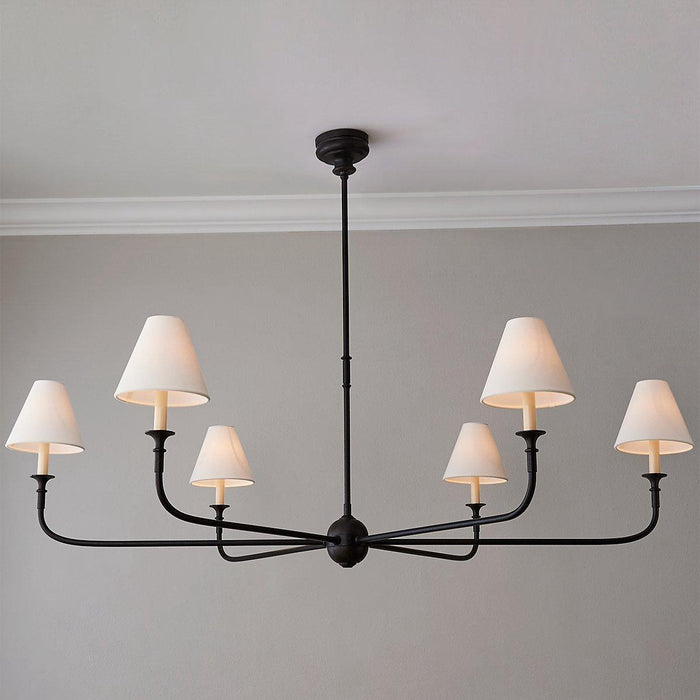 4-Light / 6-Light Vintage Modern Chandelier Ceiling Light with Adjustable Hanging Length