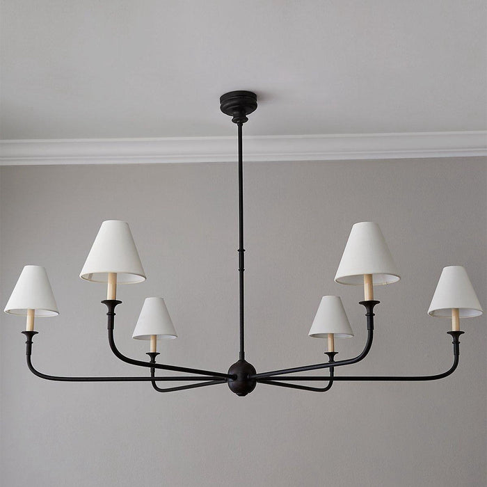 4-Light / 6-Light Vintage Modern Chandelier Ceiling Light with Adjustable Hanging Length