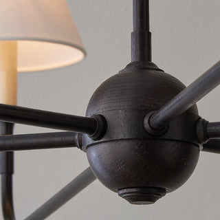 4-Light / 6-Light Hamptons Modern Chandelier Ceiling Light with Adjustable Hanging Length