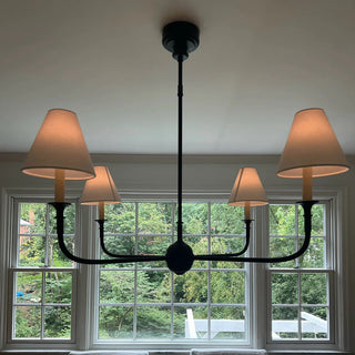 4-Light / 6-Light Hamptons Modern Chandelier Ceiling Light with Adjustable Hanging Length