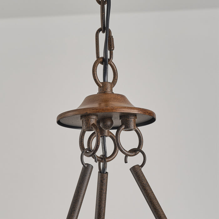 5-Light Farmhouse Wheel Pendant Lighting