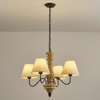 4-Light Hamptons Classic Chandelier with Cloth Cover