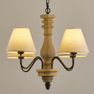4-Light Hamptons Classic Chandelier with Cloth Cover