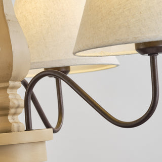 4-Light Hamptons Classic Chandelier with Cloth Cover