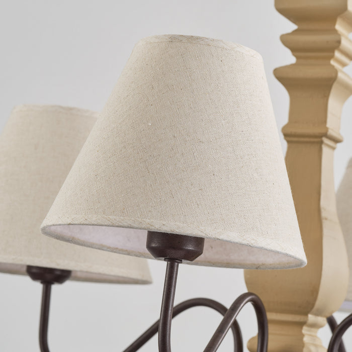 4-Light Classic Chandelier with Cloth Cover