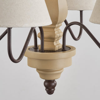 4-Light Hamptons Classic Chandelier with Cloth Cover
