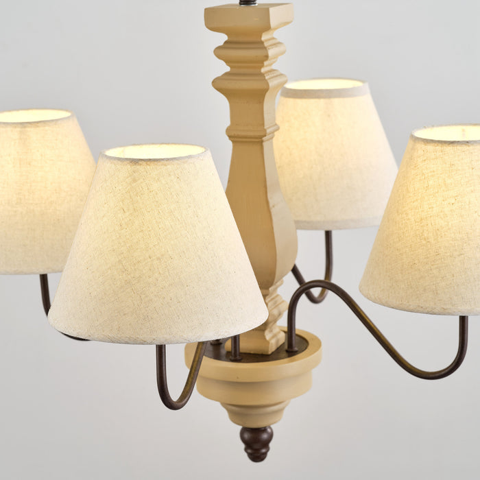 4-Light Classic Chandelier with Cloth Cover