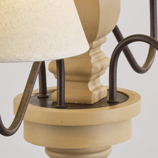 4-Light Hamptons Classic Chandelier with Cloth Cover