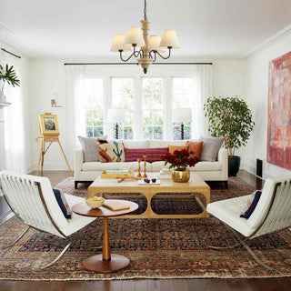 4-Light Hamptons Classic Chandelier with Cloth Cover