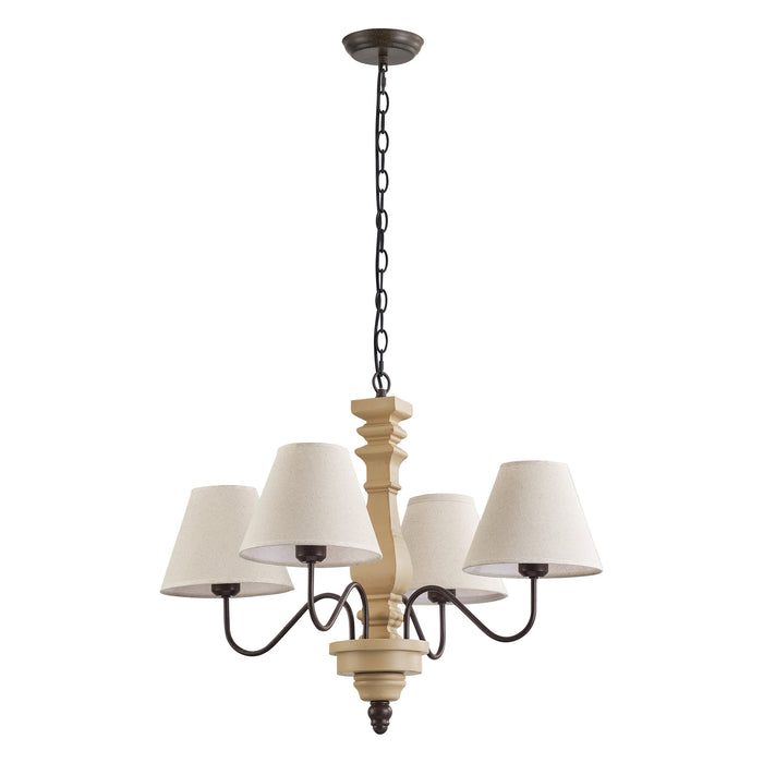 4-Light Classic Chandelier with Cloth Cover