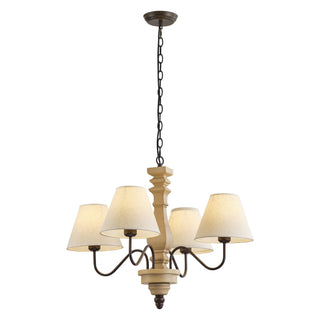 4-Light Hamptons Classic Chandelier with Cloth Cover
