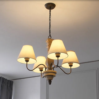 4-Light Hamptons Classic Chandelier with Cloth Cover