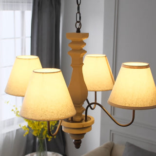 4-Light Hamptons Classic Chandelier with Cloth Cover
