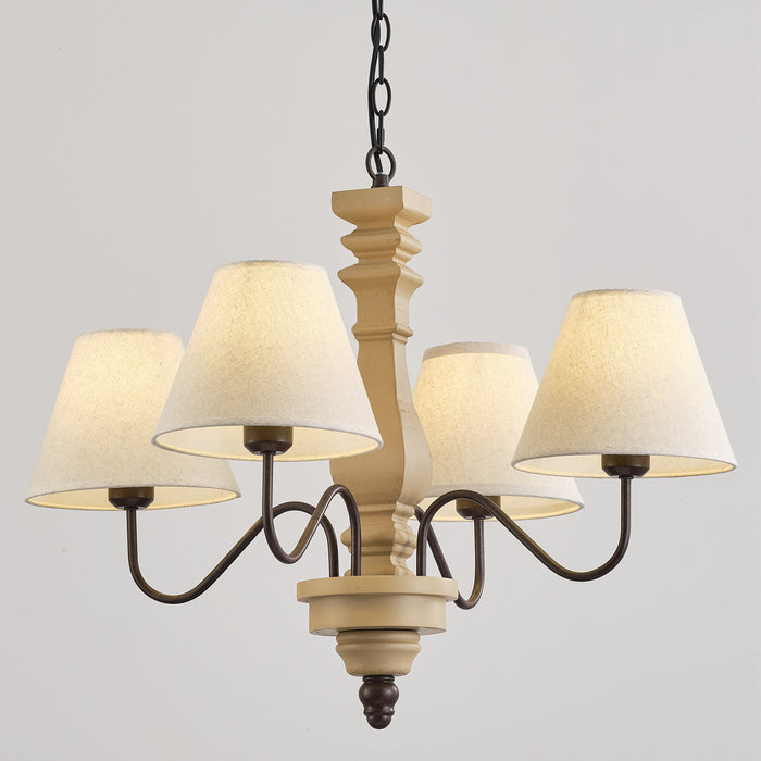 4-Light Classic Chandelier with Cloth Cover