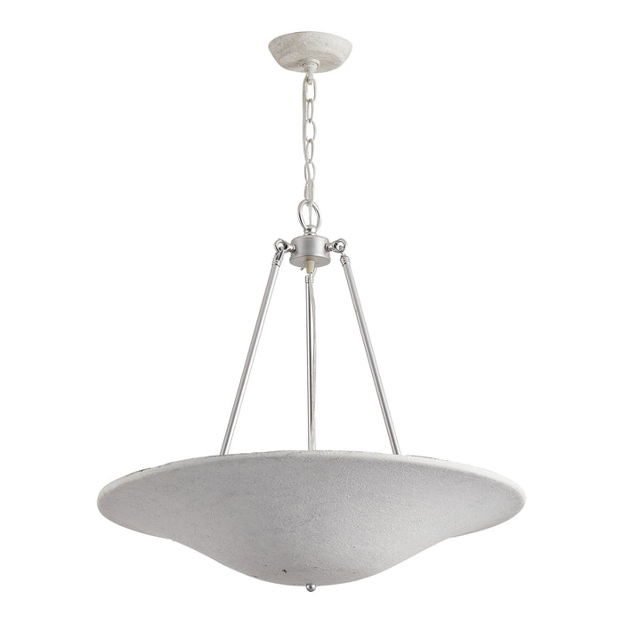 6-Light Modern Vintage White Ceiling Light With Adjustable Hanging Length