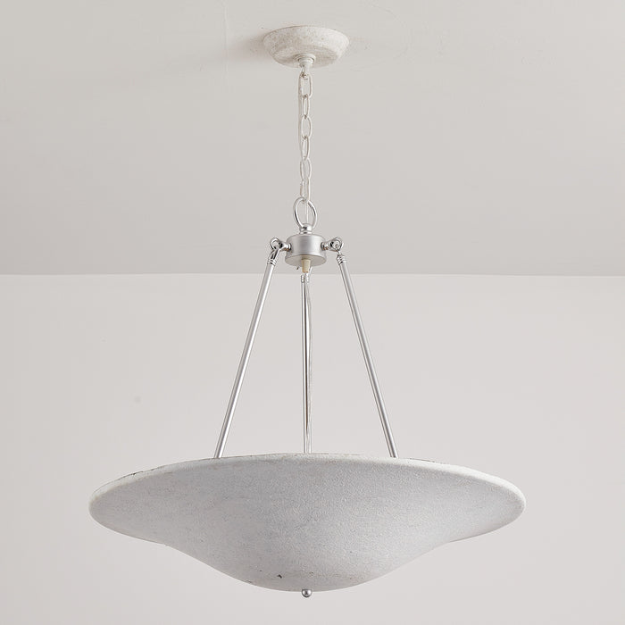 6-Light Modern Vintage White Ceiling Light With Adjustable Hanging Length