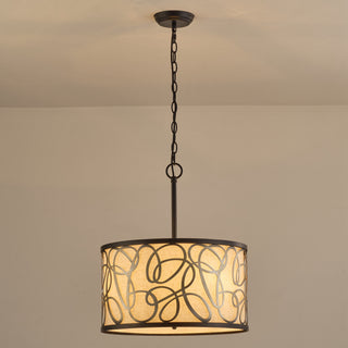 3-Light Classic Industrial Chandelier With Adjustable Hanging Length
