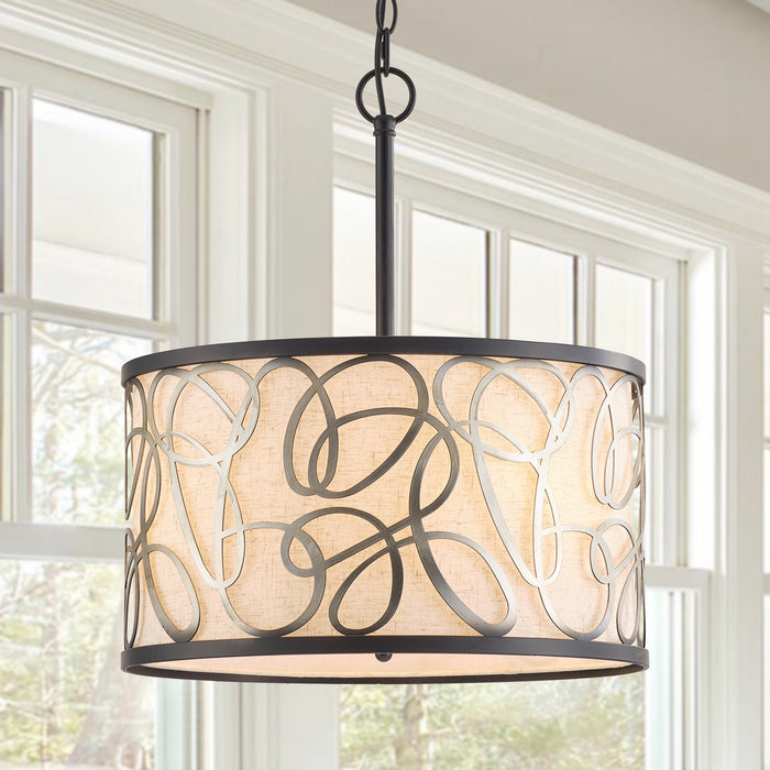 3-Light Classic Industrial Chandelier With Adjustable Hanging Length